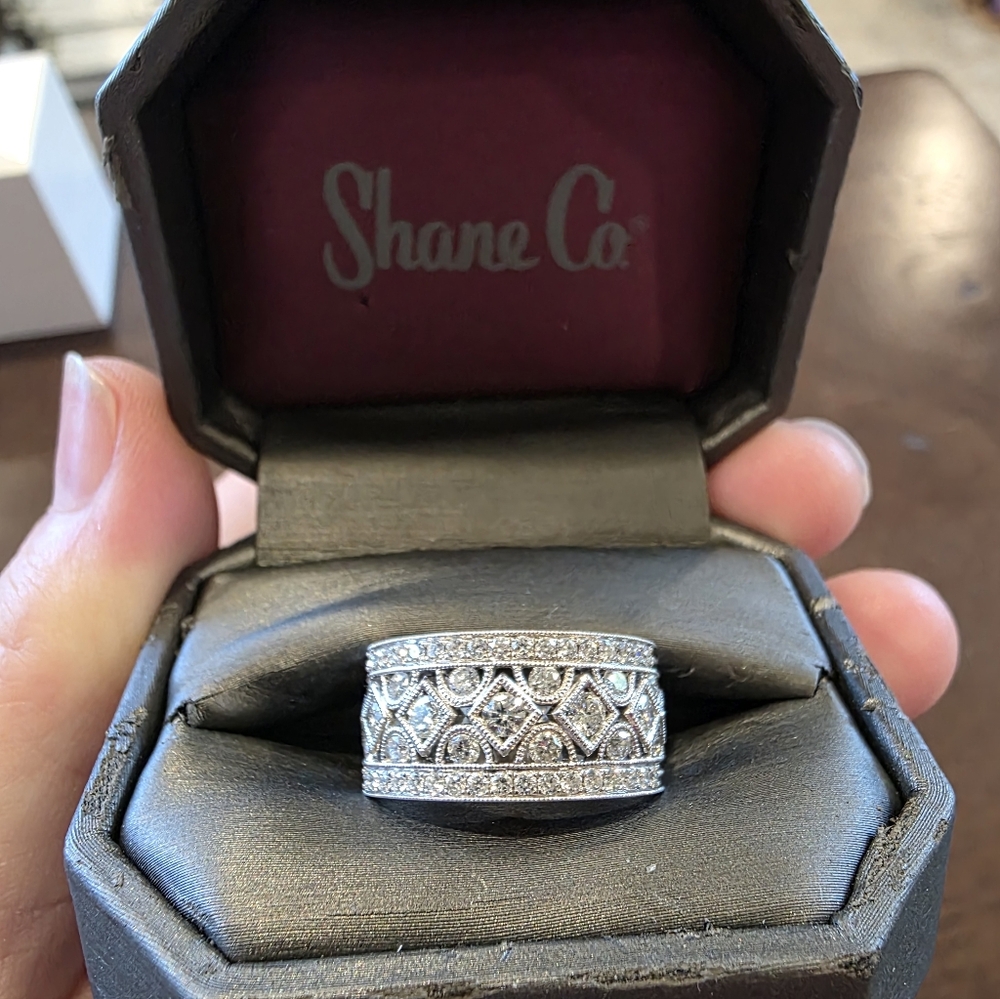 Art DECO 1.29C Diamond RING, White Gold, Size 8